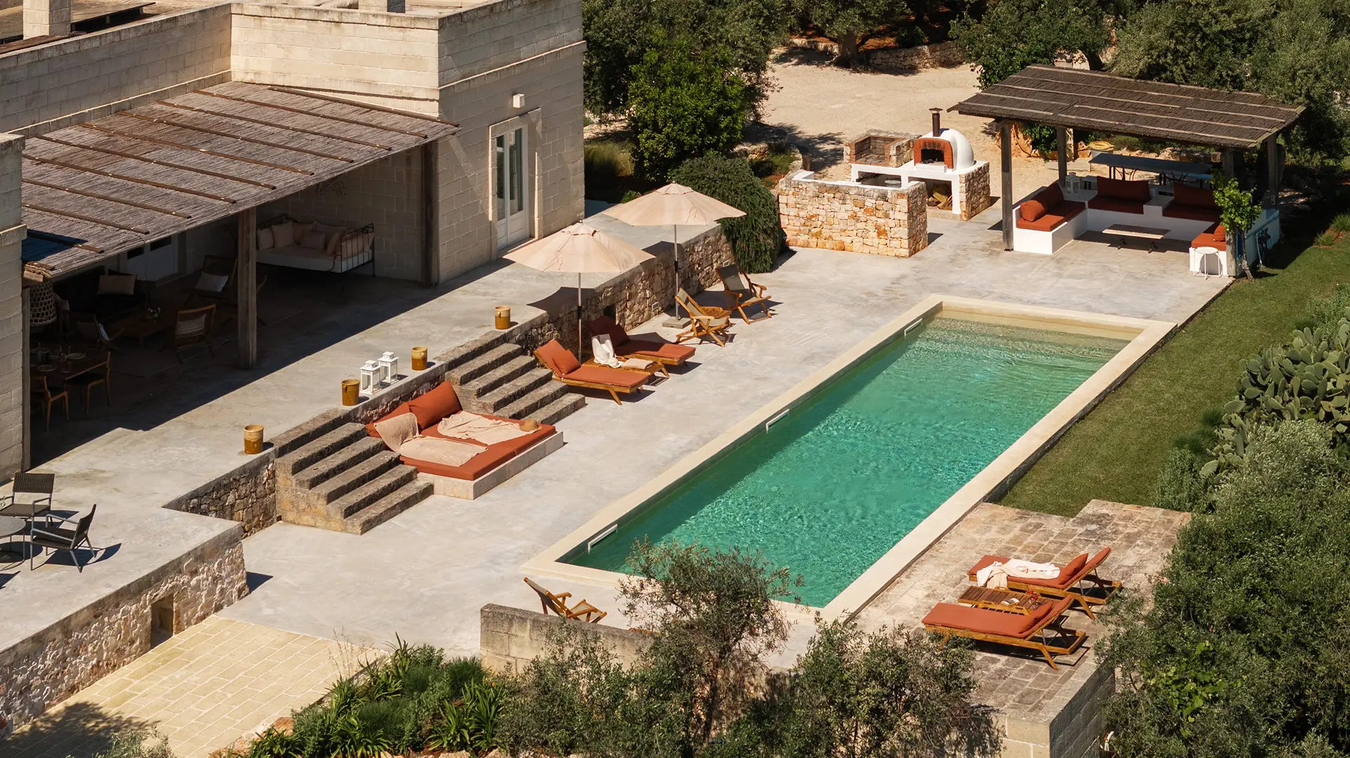 14-meter long saltwater pool