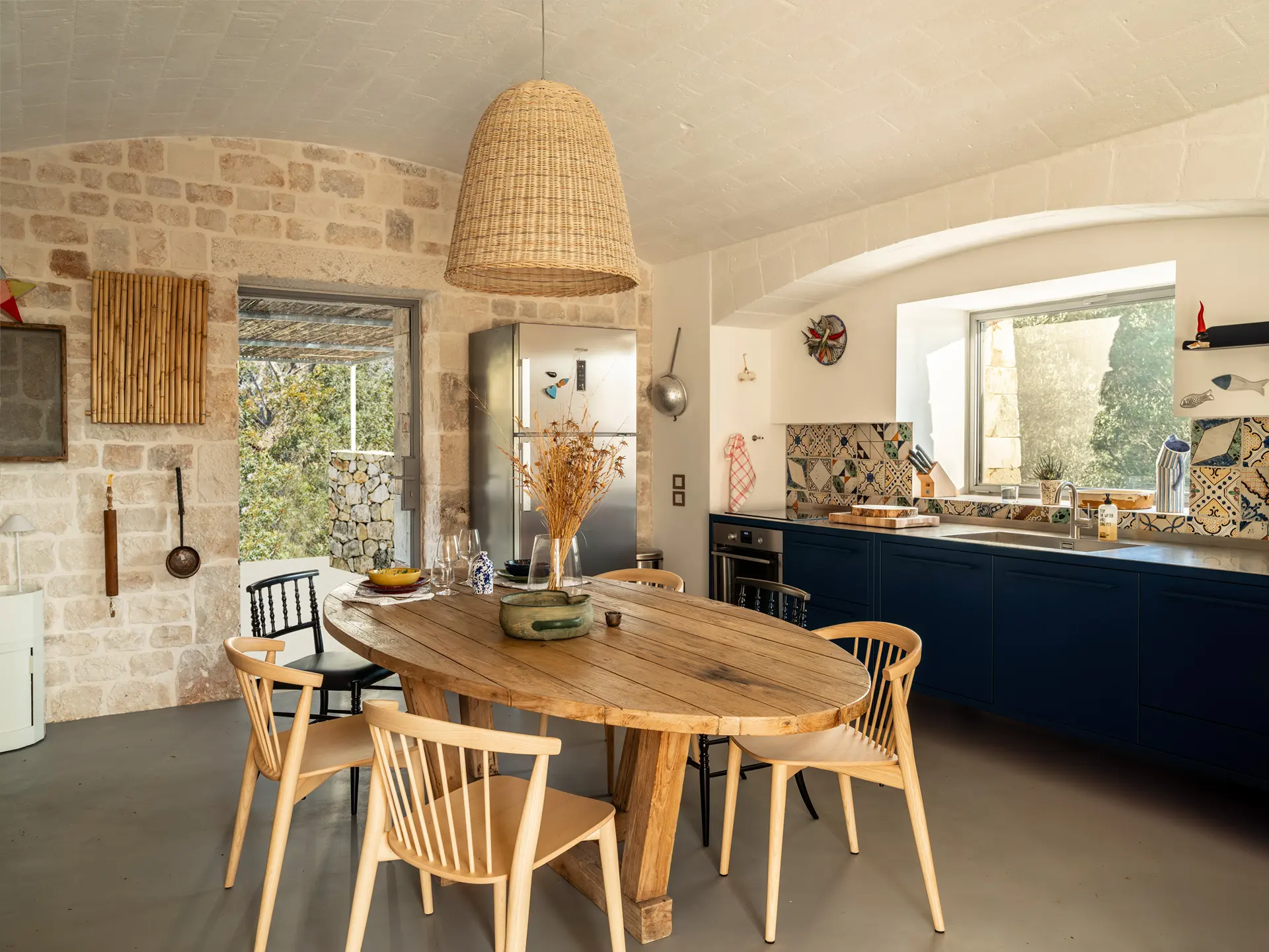 Trullo in Cima - Cucina e zona pranzo in continuità, aperte e perfettamente integrate